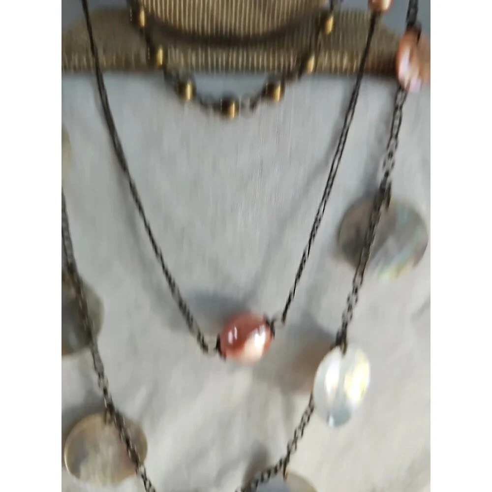 Avon Multistrand Shell Disk Necklace set 2007